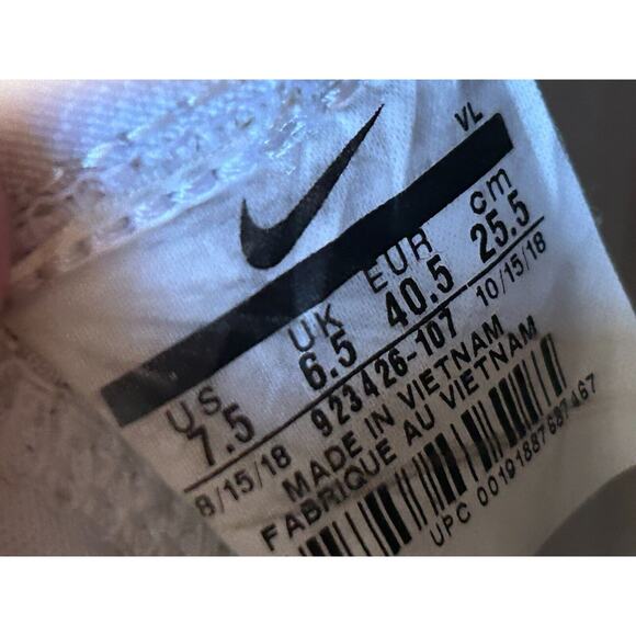 Mens Nike Alpha Huarache 6 Elite 923426-107 White Gray Lacrosse Cleats - Picture 11 of 11